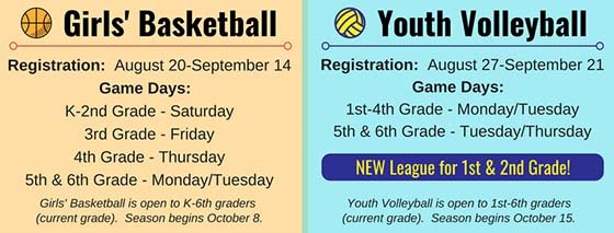 Basketball & Volleyball Information