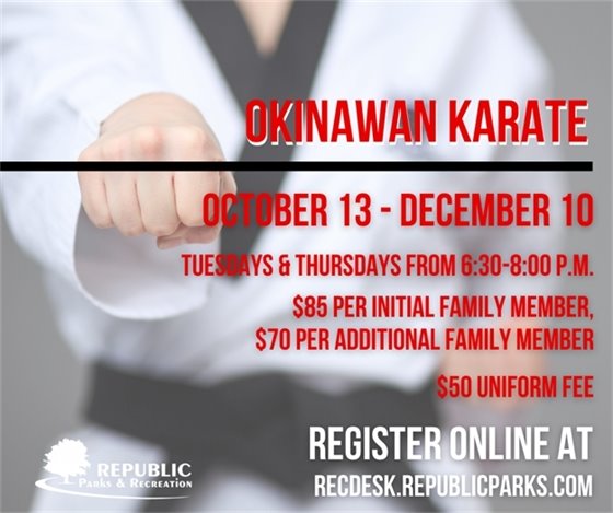 Okinawan Karate Registration