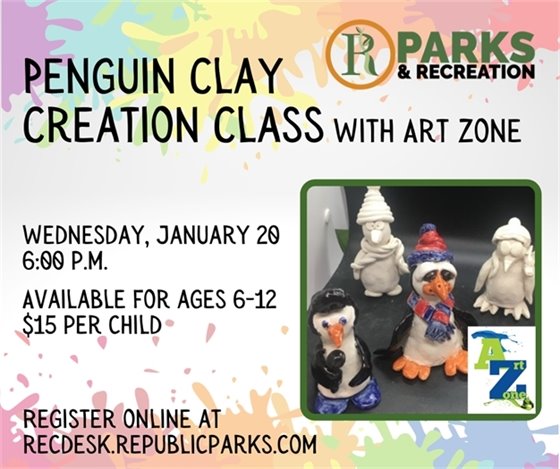 Penguin Clay Creation Class