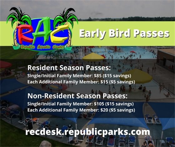 RAC Early Bird Season Passes