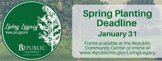 Living Legacy Tree Program Spring Planting Deadline