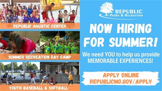 Now Hiring for Summer!