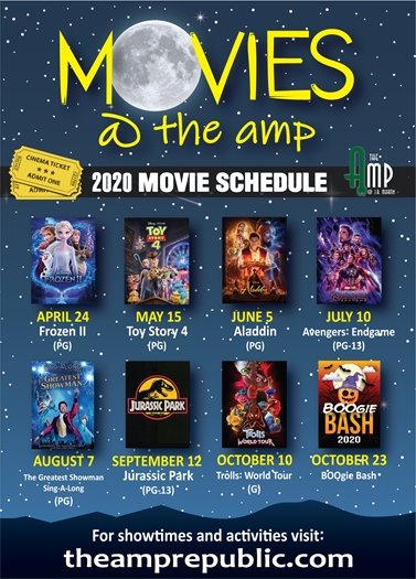 The Amp 2020 Movie Schedule