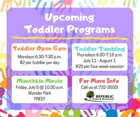 Upcoming Toddler Programs