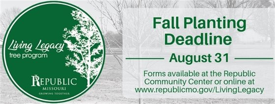 Living Legacy Fall Planting Deadline